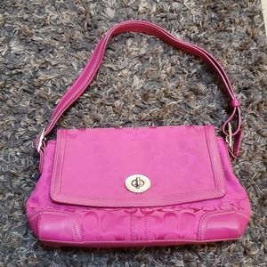 Coach Hampton Signature Flap Convertible Bag